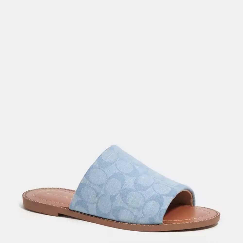 Coach Hazel Sandle In signature Chambray